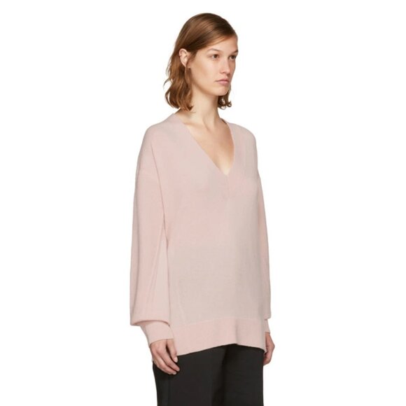 rag & bone Ace Cashmere V-Neck Sweater in Pink - sz Medium - Picture 2 of 13